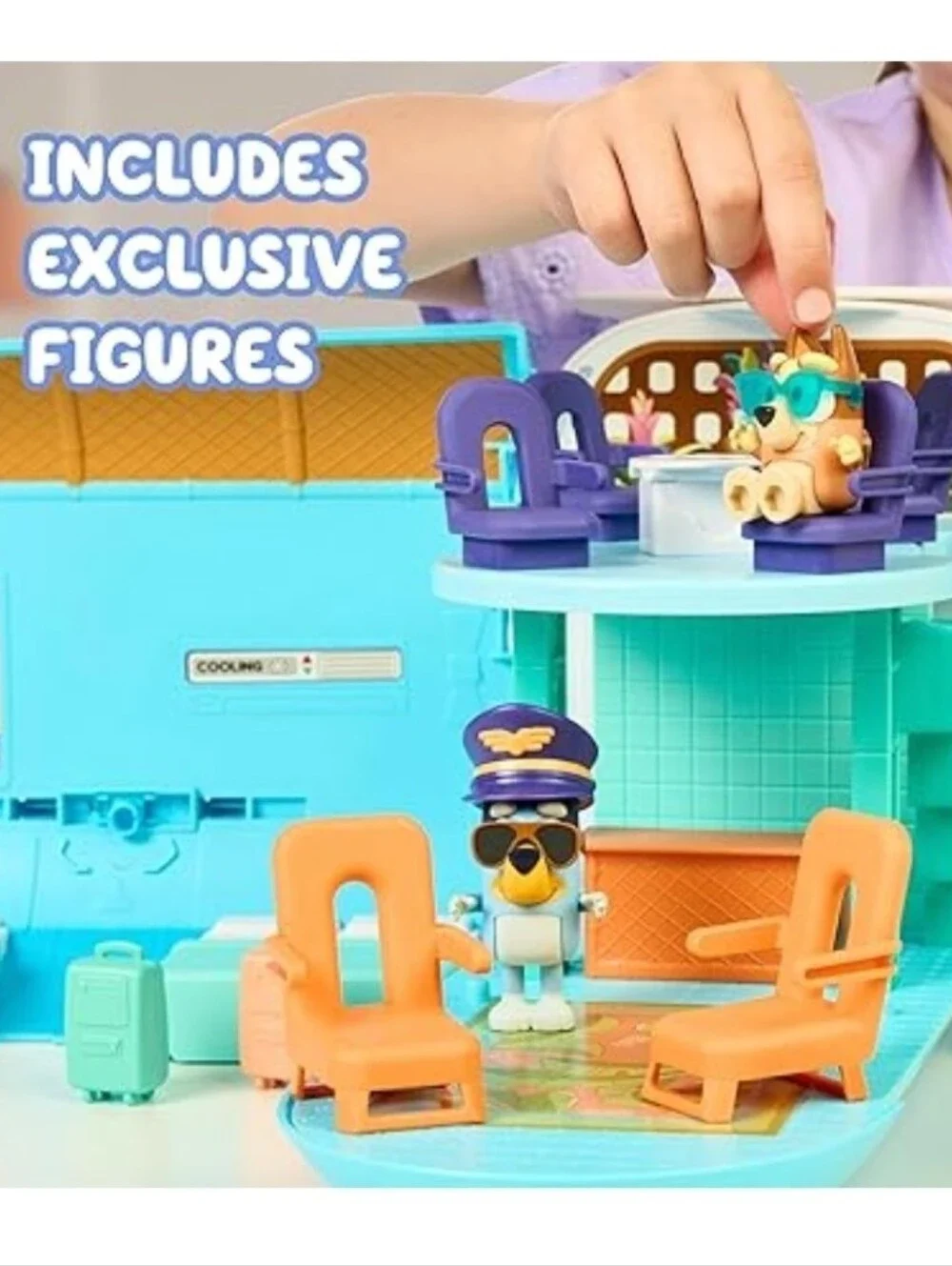 NIB Bluey 3-in-1 Transforming Airplane Playset (Brown Eco-Box Packaging)